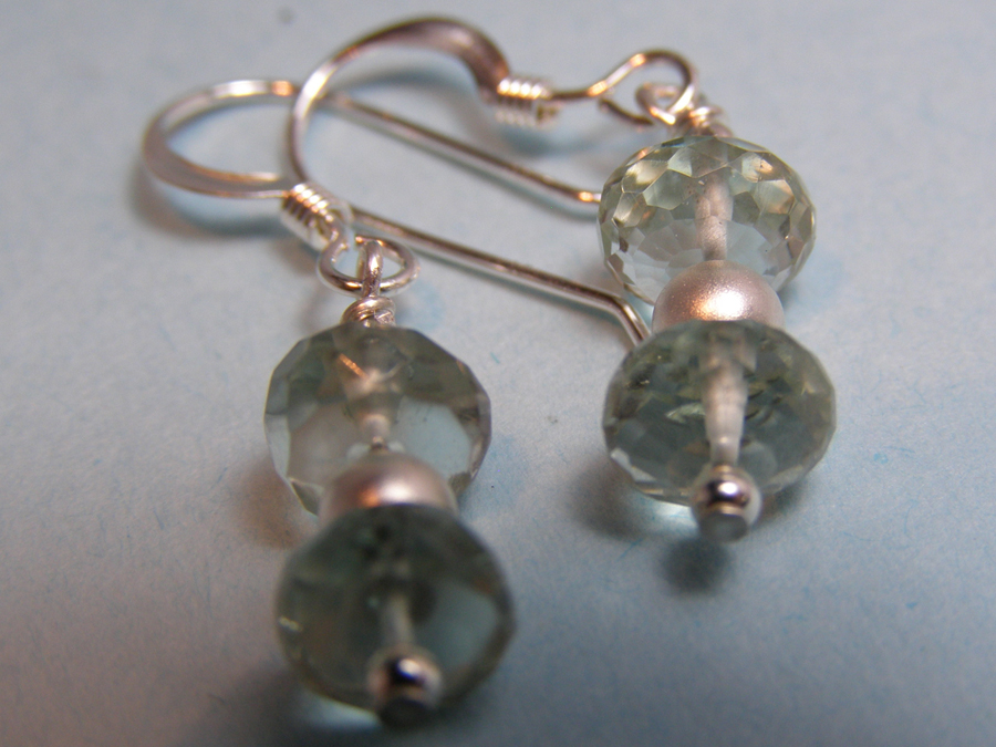 designer green amethyst earrings