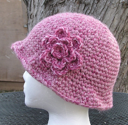 heathered rose flapper hat