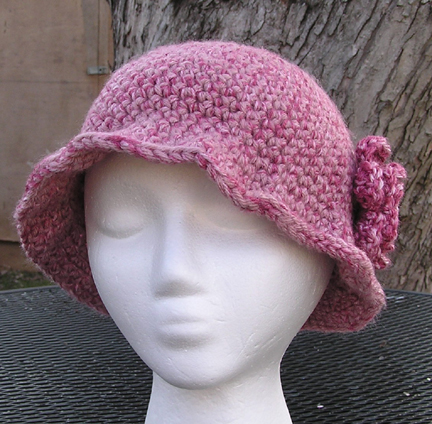 heathered rose flapper hat