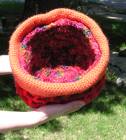 handcrafted custom hunter orange crocheted hat