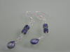 hypoallergenic roman glass iolite earrings