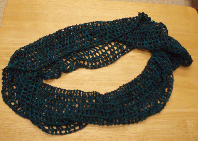 beaded silk lace infinity scarf