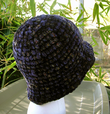 Chenille Flapper Crochet Hat