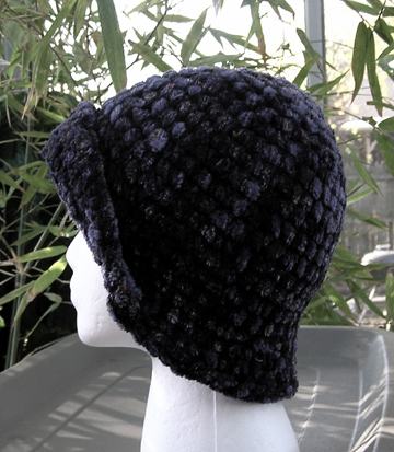 Chenille Flapper Crochet Hat