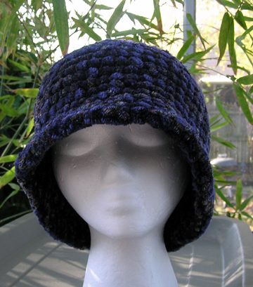 Chenille Flapper Crochet Hat