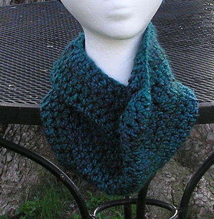 handmade designer Lagoon Blue Infinity Cowl Scarf