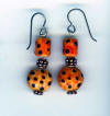 hypoallergenic handpainted glass beadl earrings