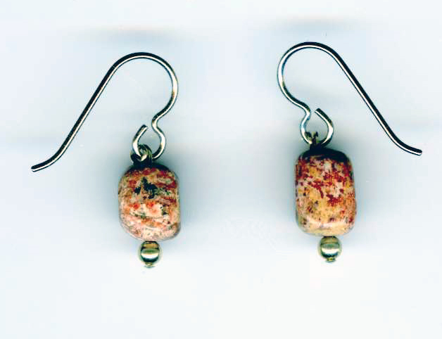 Leopardskin Jasper Hypoallergenic Earrings