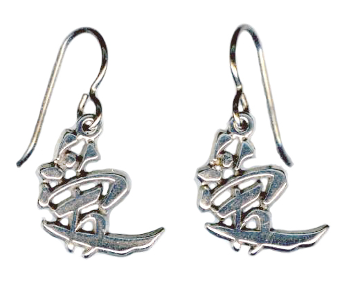 hypoallergenic love chinese symbol earrings