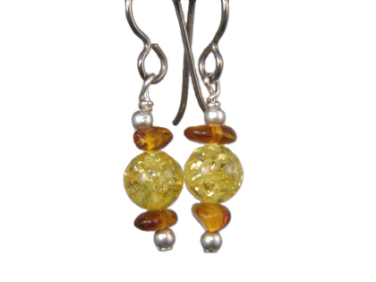 handcrafted hypoallergenic amber earrings