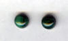 6mm malachite cab titanium post earrings