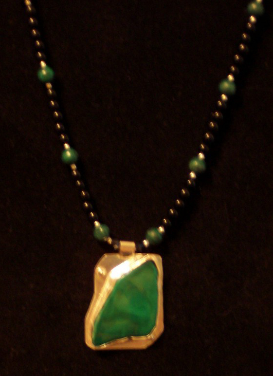 designer malachite necklace