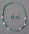 Malachite Necklace and Earring Set