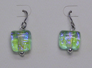 hypoallergenic dichroic glass earrings