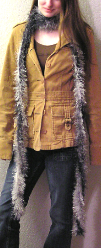 faux fur crocheted boa