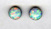 6mm opal titanium post earrings