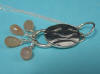 designer peach moonstone briolette necklace