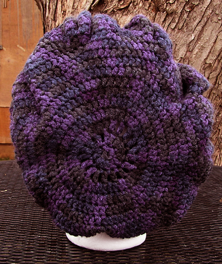custom Picasso crochet hat back view