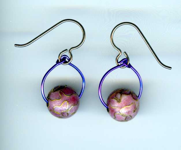 cloisonne hypoallergenic earrings