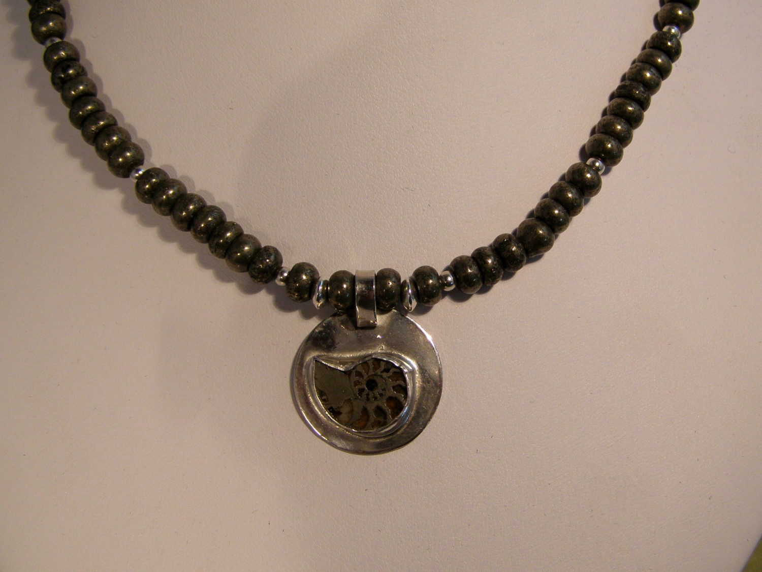 designer ammonite necklace