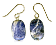 Sodalite Bead Hypoallergenic earrings with titanium earwires