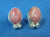 designer rhodochrosite post earrings