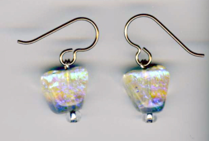 hypoallergenic dichroic glass earrings