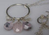 designer rose quartz and amethyst sage necklace