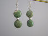 handcrafted hypoallergenic ruby in zoisite  earrings