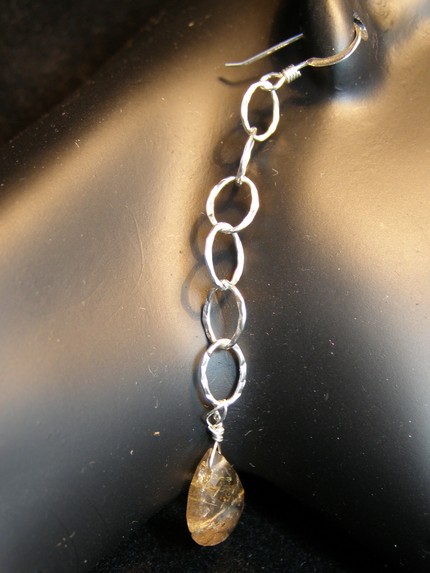 hypoallergenic rutilated quartz earrings