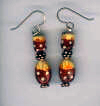 hypoallergenic handpainted glass beadl earrings