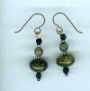 serpentine labradorite onyx earrings