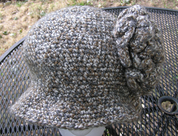 custom Sweet Charity flapper style crochet hat