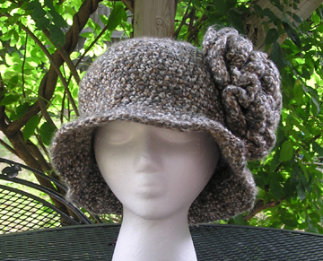 custom Sweet Charity flapper style crochet hat