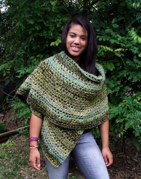 crocheted shawl