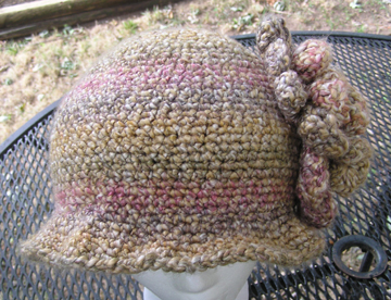 custom Sweet Charity flapper style crochet hat