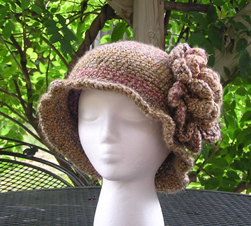 custom Sweet Charity flapper style crochet hat