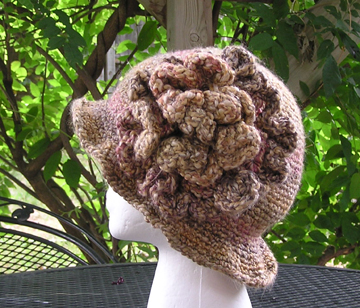 custom Sweet Charity flapper style crochet hat