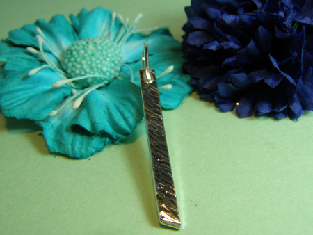 designer sterling silver textured pendant