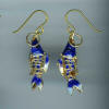 enameled fish hypoallergenic dangle earrings