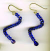 Spiral Blues hypoallergenic earrings with titanium earwires