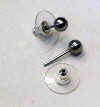 5mm surgical stainless steel ball post earrings