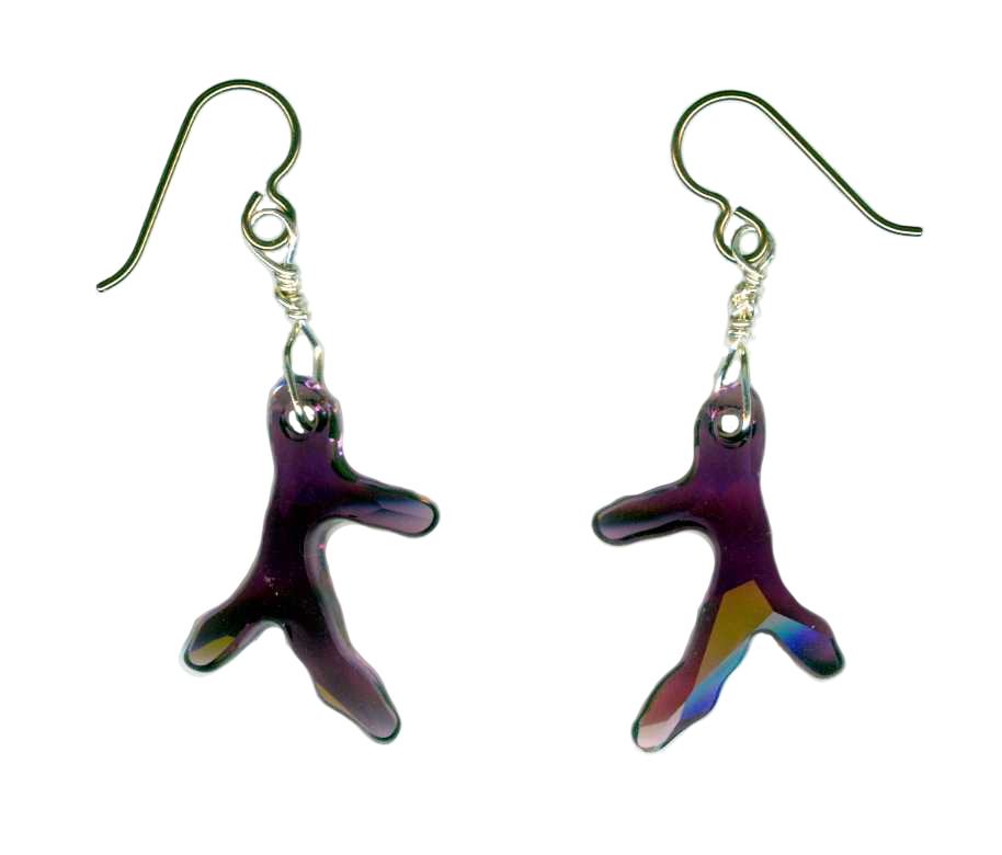 hypoallergenic Swarovski faceted bead earrings