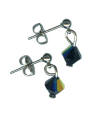 3mm titanium ball post earrings with Swarovski Crystal drops