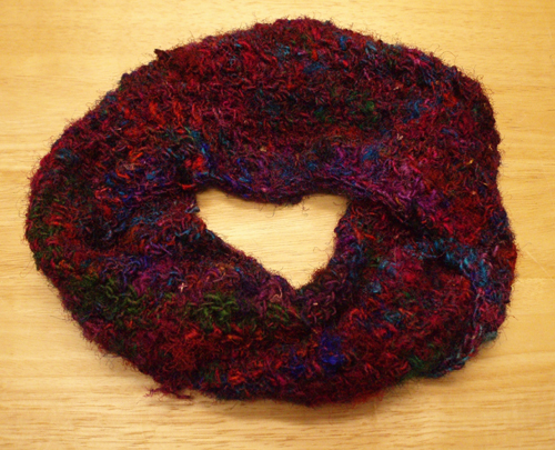 recycled silk infinity scarf