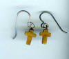 tiger eye cross earrings