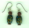 hypoallergenic handpainted glass beadl earrings