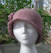 custom dusty rose crochet cloche