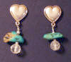 Designer Turquoise Heart Earrings