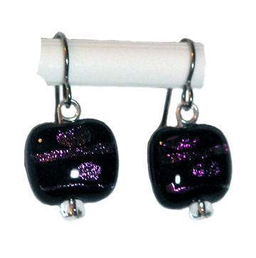 hypoallergenic dichroic glass earrings